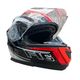 Casca moto flip up cu ochelari de soare, Model Negru / Rosu / Alb, marimea L (59-60)
