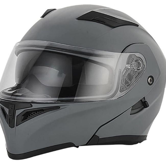 Casca flip up FGN cu ochelari de soare, gri