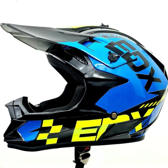 Casca Cross ATV, Enduro EDX-11, Culoare Negru, Albastru, Marimea XL (61-62)