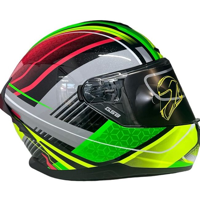 Casca moto full face GSB Garnet, multicolor, marimea L (59-60)