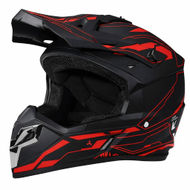 Casca cross Atv, Enduro SNON, culoare negru/rosu, marimea L (59-60)