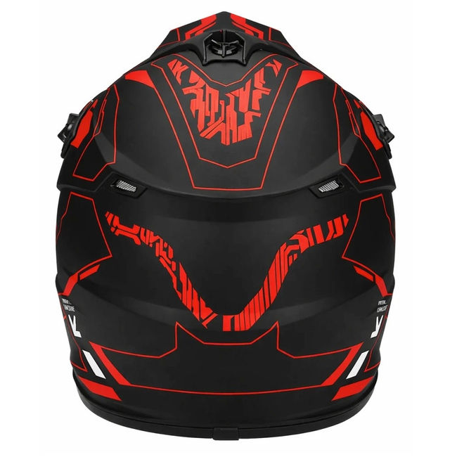 Casca cross Atv, Enduro SNON, culoare negru/rosu, marimea L (59-60)