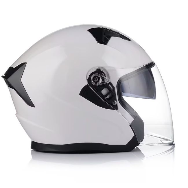 Casca moto semi-integrala, JK528 , culoare alb