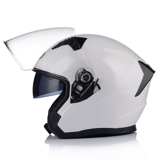 Casca moto semi-integrala, JK528 , culoare alb
