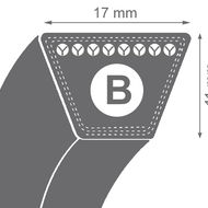 Curea de transmisie trapezoidala 17X11X1500 Li B59
