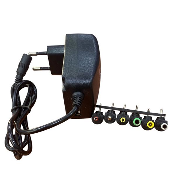 Incarcator universal cu tensiune variabila 45W, USB, Cu 6 conectori de tip 3V / 4.5V / 5V / 6V / 7.5V / 9V / 12V, negru