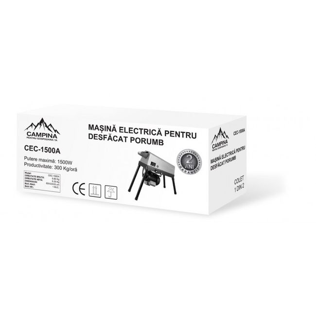 Batoza pentru porumb, Campina CEC1500A, 1500 W, 300 Kg/h
