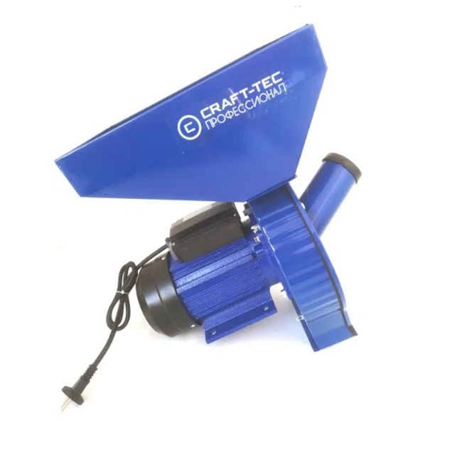 Moara electrica pentru cereale si stiuleti, cuva mare Craft-Tec, 3800 W, 3000 rpm, 300 kg/h