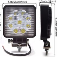 Proiector Led Patrat 27W 10V/24V