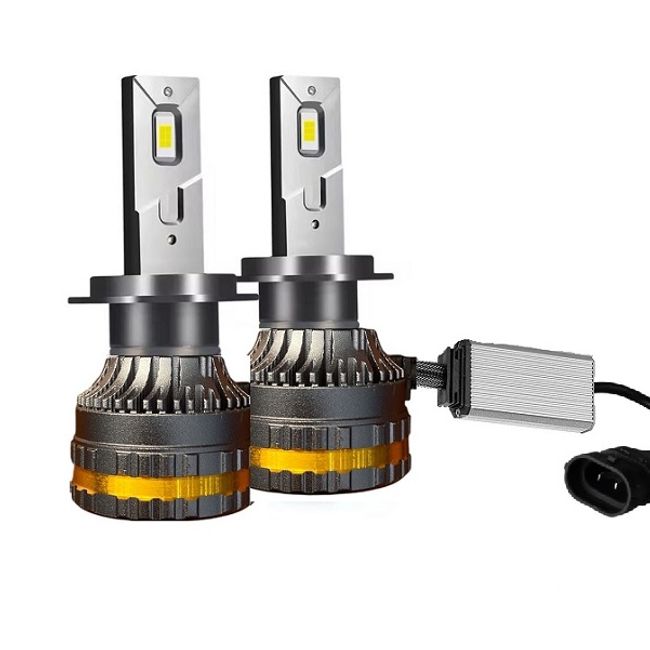 Set 2 Becuri Led Auto, H11, 100W, Lumina Alb-Rece, 15000 Lumeni, 6000K, 9-30v, canbus