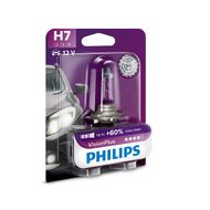 Bec auto cu halogen pentru far Philips H7 Vision Plus, +60%, 12V, 55W