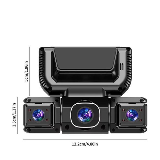 Camera auto DVR, video Full HD 1080P, aplicatie WIFI, display 3.16", G-Sensor, 3 camere reglabile + 1 camera marsarier, loop recording, 8 ir, night vision, Miromoto®