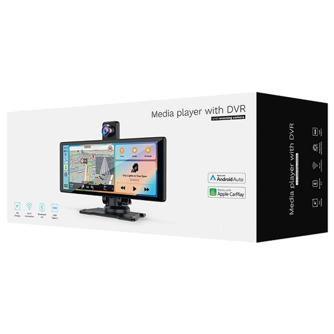 Sistem Navigatie Auto 9 inch, Apple Carplay & Android, Bluetooth, camera video 1440p + camera marsarier 1080p, WIFI, ecran IPS HD Full-Touch, Aux