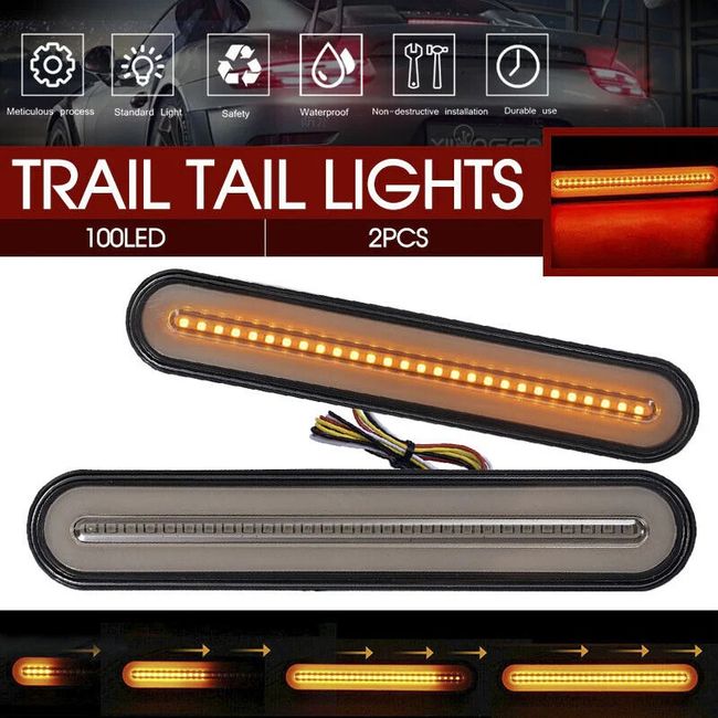 Lampi spate led dreptunghiulare BG24, 12-24V, semnalizare dinamica (233 x 42mm)