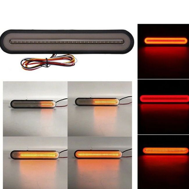 Lampi spate led dreptunghiulare BG24, 12-24V, semnalizare dinamica (233 x 42mm)