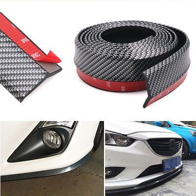 Protectie spoiler, prelungire bara fata/spate din cauciuc, culoare carbon