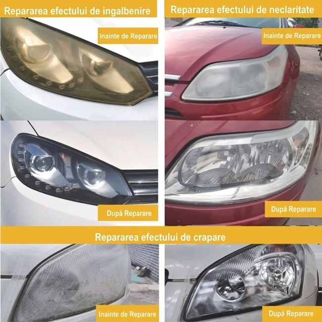 Polimer lichid pentru restaurat farurile auto, 600ml - rezerva