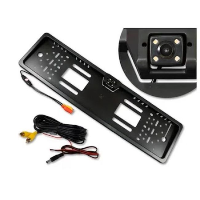 Suport Numar Auto cu Camera Video Marsarier, IR, unghi filmare 170 grade