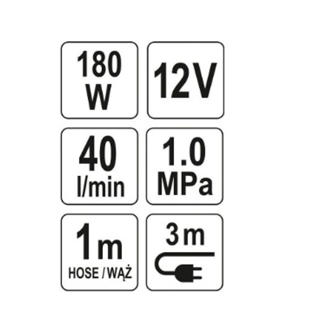 Compresor Auto Yato YT-73460, 10 bar, 40l/min, 12V