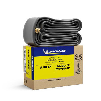 Camera moto 100/80-17; 3.00-17; 90/80-17 Michelin, valva dreapta