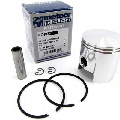 Kit piston scuter Minarelli AM6 Aprilia RS 50 RX SX Pegaso Tuono Classic 2T, 49 mm, racire apa - METEOR PC1933