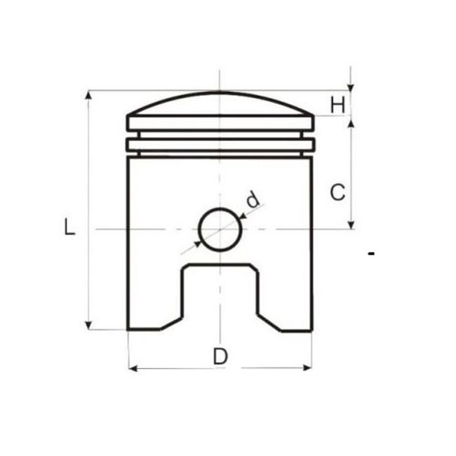 Kit piston scuter / moped Simson S51 49cc 2T 38.50 mm