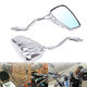 Set oglinzi moto si ATV, filet M8-M10, model retro Chopper mana schelet, culoare crom argintiu