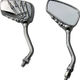 Set oglinzi moto si ATV, filet M8-M10, model retro Chopper mana schelet, culoare crom argintiu