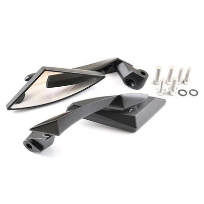 Set Oglinzi Moto si ATV model Triunghi, Negre cu Filet M8-M10