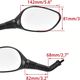 Set oglinzi moto si Atv, filet M8, negru/carbon