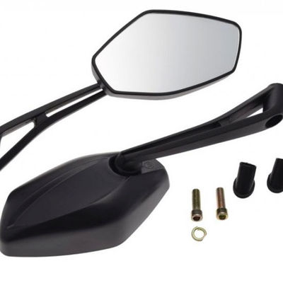 Set oglinzi moto si ATV, filet M8x1.25, model romb, culoare negru