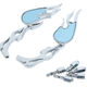 Set oglinzi moto si ATV, filet M8-M10, model flacara Chopper , culoare Crom argintiu