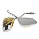 Set oglinzi moto si ATV, filet M8-M10, model retro Chopper mana schelet, culoare auriu