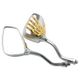 Set oglinzi moto si ATV, filet M8-M10, model retro Chopper mana schelet, culoare auriu