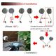 Set oglinzi moto si ATV negre cu semnalizare, filet M10