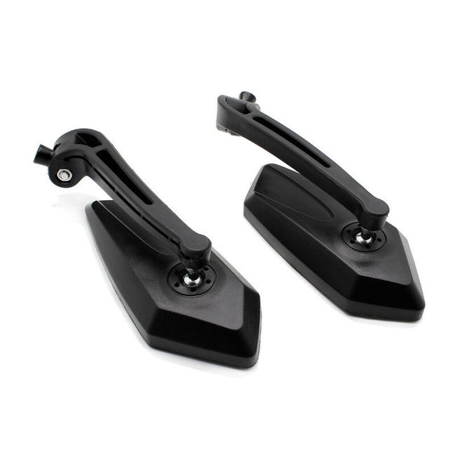 Set oglinzi moto si ATV model romb negre cu filet M8-M10