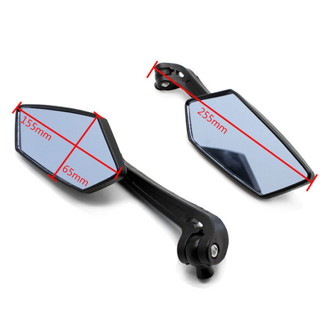 Set oglinzi moto si ATV model romb negre cu filet M8-M10