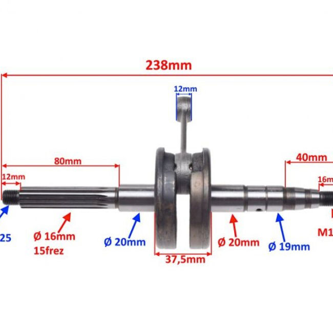 Ambielaj scuter Yamaha 80cc , bolt 12mm