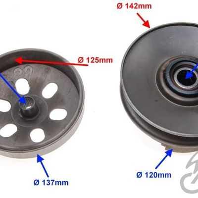 Ambreiaj complet scuter GY6 4T 125cc, 150cc