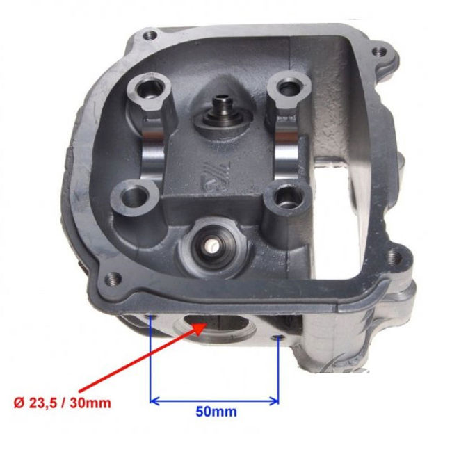Chiulasa scuter 4T GY6 150cc, 57,40 mm