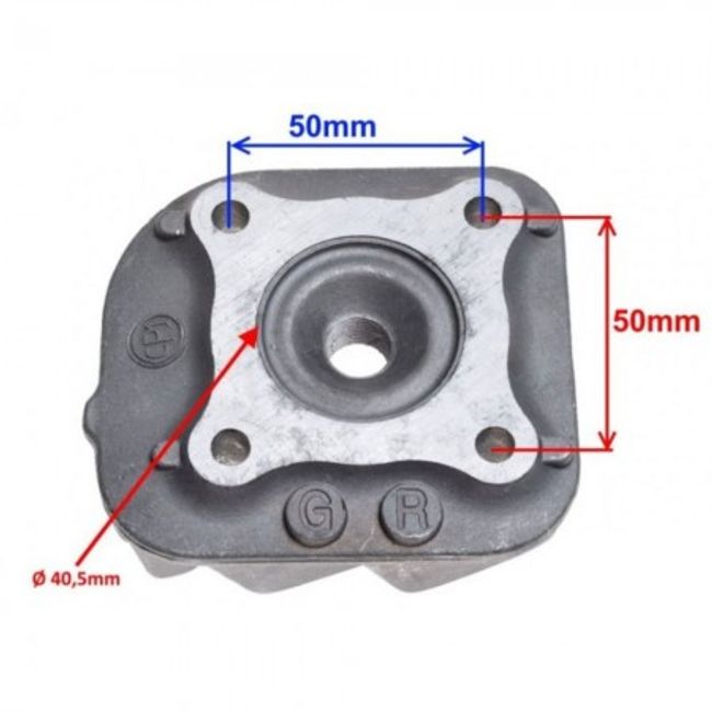 Chiulasa scuter Yamaha Jog, MBK, Aprilia, Malaguti Orizontal 50cc, 40 mm