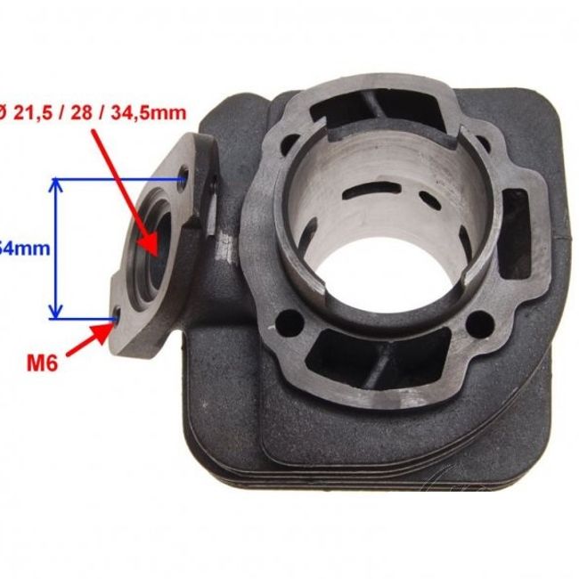 Set motor / kit cilindru scuter Honda Lead 90cc 2T, 48 mm, racire pe aer