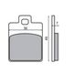 Set placute frana Scuter Piaggio NRG, MC2 49cc