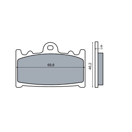 Set 2 placute frana fata Kawasaki ZX-11 1100 / ZX-6R / ZX-9R / ZXR