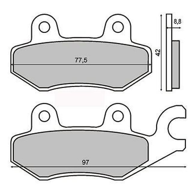 Set placute frana scuter CPI, Honda, Kymco, MZ, Suzuki (model 1)