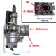 Carburator scuter Kymco, Honda, Peugeot 50cc 2T 42mm