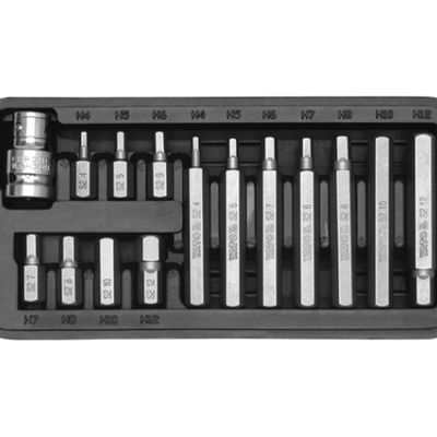 Set capete de insurubare, Yato YT-0413, profil HEX, 15 bucati