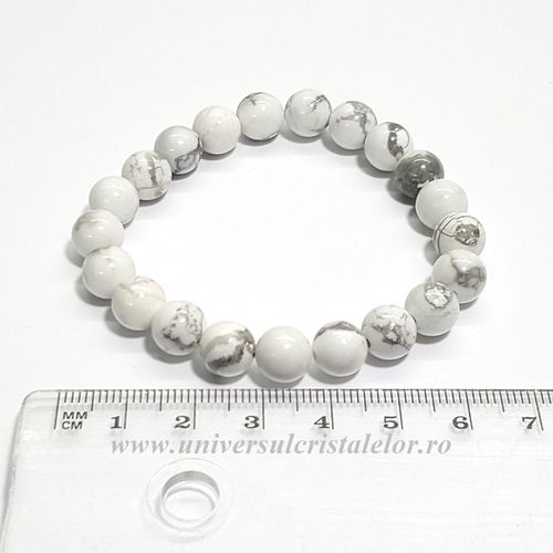 Bratara howlit rotund - 8 mm