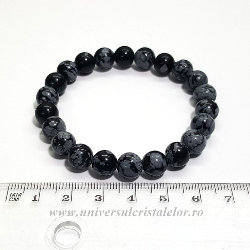 Bratara obsidian fulg de nea