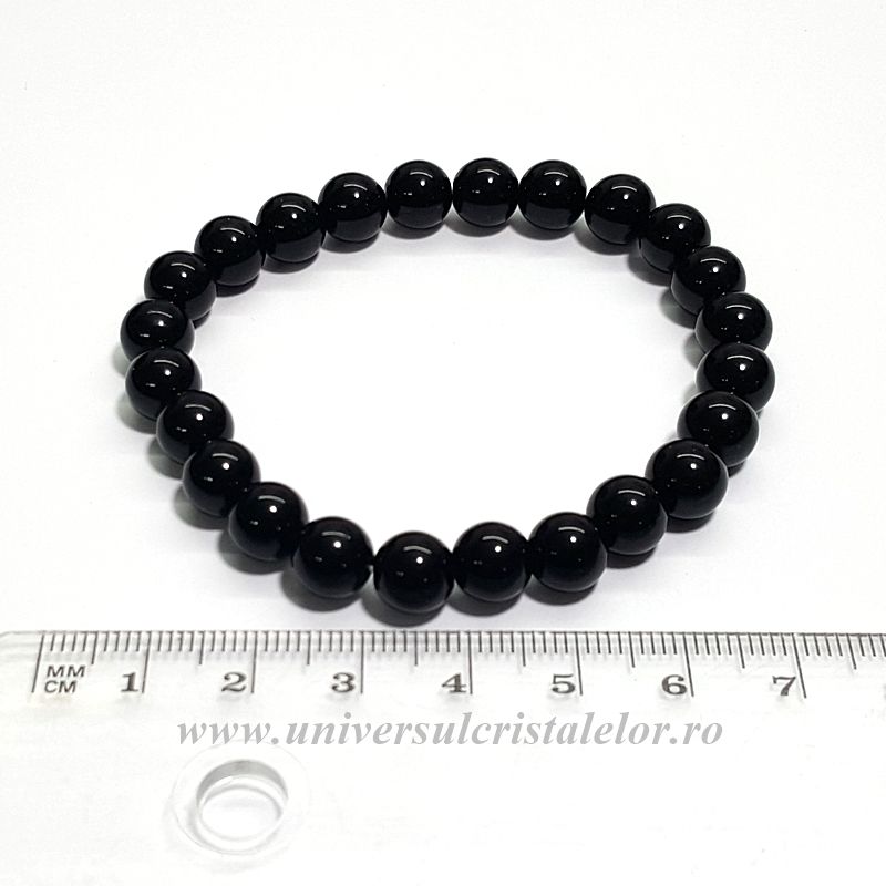 Bratara obsidian negru
